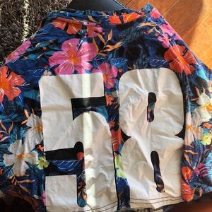 H&M Tropical Graphic Print Pattern Crop Top